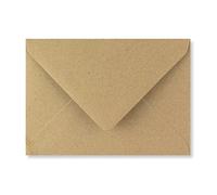 Sobres de colores de 133 mm x 184 mm (100 g/m²), perfectos para tarjetas de Navidad, tarjetas de felicitación, invitaciones de boda, vales de regalo y muchos más, juego de 100 sobres (marrón kraft)