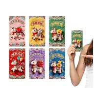 Sobres de dinero chinos - 6 piezas lindo 2026 Edición de Año Nuevo Chino | Festival de Primavera Chino Sobres rojos | Para Tarjetas de Felicitación Festival de Primavera Tet Boda Vacaciones