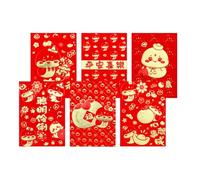 Sobres de dinero con estilo de 6 piezas para el año serpiente 2025 con diseños de dibujos animados y láminas doradas adecuadas para todos los sobres de dinero coleccionables para celebraciones