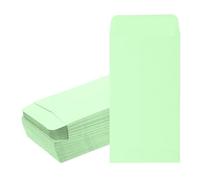 Sobres de dinero en efectivo, 100 sobres de papel en blanco, para tarjetas de regalo, bolsas para cheques, billetes (verde claro)
