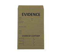 Sobres de evidencia, bolsas de papel kraft, escena del crimen, forense, texto preimpreso de 10 x 9 cm, 16,5 x 9,8 cm, 21 x 14 cm (20, grande)