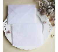 Sobres de invitación, 5 unidades, 19 x 14 cm, juegos de papel translúcido, diseños de encaje, sobres de invitación de boda, fiesta, estilo A