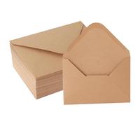 Sobres de Kraft V-Flap 50pcs 4x6 sobres autoadhesivos marrón tarjeta fácil de usar para invitaciones graduación de cumpleaños postal, tarjeta