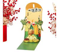 Sobres De Moneda,Almacenamiento de dinero para Sobres 3D Pop-Up | Rojo de Año Nuevo,para de Primavera Navidad Cumpleaños Boda Hombres Niños Niñas