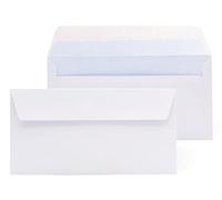 Sobres de Papel Blanco Americano, Sin Ventana Autocierre de Tira de Silicona para un Fácil Sellado. Adecuado para Envío de Documentos de Varios Tamaños - Ofituria (200 Sobres, Sin Ventana)