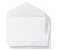 Sobres de Papel Blanco, Sobres Pequeños con Solapa para Invitaciones de Cumpleaños, Boda o Comunión, Sobres para Tarjetas de Visita Medida 70 x 105 mm · m-office (500 uds)