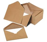 Sobres de papel Kraft, DIN C6-162 x 114 mm), para cartas, tarjetas de felicitación, tarjetas de invitación, tarjeta de cumpleaños, 25 piezas