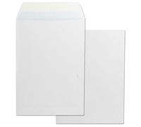 Sobres de Papel, Sobre Bolsa Papel color Blanco, Sobre Folio Especial 260 x 360 mm, Sobre Papel con Cierre Tira de Silicona para Documentos, Envíos o Almacenaje · m-office (50 uds, 260x360mm)