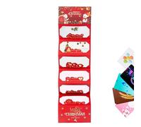 Sobres de plata de Navidad Mimoqk, sobre de titular de efectivo creativo para regalos de vacaciones de invierno, diseño festivo elegante con papel resistente y patrones lindos, una