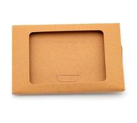 Sobres de tarjetas regalo, 100 Uds., sobres Papel Kraft con ventana for postales, fotos, embalaje negocios, vacaciones, bodas(Brown with window)