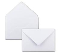 Sobres DIN B6 - Color Blanco//Punta Tapa//180 x 125 mm//120 G/M²//nassklebung sin ventana, color blanco 100 Umschläge