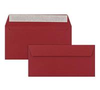 Sobres DIN Lang - oscuro de color rojo - PREMIUM CALIDAD - 110 G/M² - 220 x 110 mm - Muy Estable - estraza - Marca de calidad: neuser Color froh, color rojo oscuro 100 Umschläge