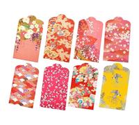 Sobres en efectivo para dinero,Sobres rojos de Año Nuevo - Sobres de efectivo de estilo japonés - Año Nuevo Chino Paquete Rojo Bolsillo de Dinero de la Suerte para el Año Nuevo Chino, Bodas