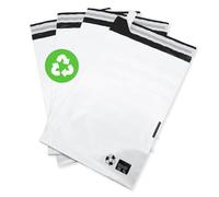 Sobres Envio, Bolsas para Envíos, Sobres de Plástico Blanco Resistente para Envíos y Paquetes, Sobres Envios Vinted con Cierre Autoadhesivo Seguro - SIDI (350x450x40mm, 100 uds)