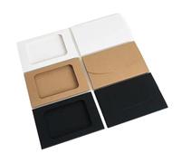 Sobres for tarjetas de regalo, 100 Uds., sobres papel Kraft con ventana for invitaciones, suministros almacenamiento cartas comerciales boda, 16x10,5x0,5 cm(50pcs 16x10.5cm E)