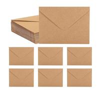 Sobres Marrones, 50 piezas Sobres Kraft, Cierre Húmedo, Sobres Vintage, para Invitaciones de Boda, Tarjetas de Bendición, Tarjetas de Vacaciones, Tarjetas de Cumpleaños