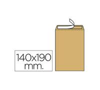 Liderpapel - Sobre Bolsa N.4 Kraft Salarios 140X190 Mm Tira De Silicona Caja De 500 Unidades