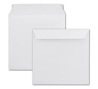 Sobres para correspondencia cuadrados de color blanco, color 220 x 220 mm 50 unidades