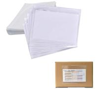 Sobres para documentos, bolsa transparente adhesiva, bolsa de envío autoadhesiva, sobres para corredores de entrega, adecuados para documentos de tamaño A5, 25 piezas, transparente