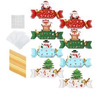 Sobres Para Guardar Dinero De Navidad En Efectivo | Rollo De Efectivo De Doble Alegría,Caja de Dinero para Tirar con 40 Bolsas Transparentes,Para Árbol De Navidad Cumpleaños Fiestas Adultos Y Niños