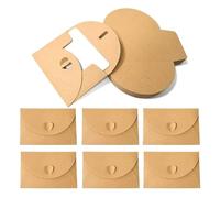 Sobres para invitaciones, 50 piezas de papel Kraft boda cumpleaños DIY tarjeta invitación conjunto Retro corazón 10x6,5 cm