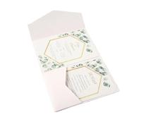 Sobres para invitaciones, Sobres de bolsillo for invitación, 5x7 pulgadas, paquete multicolor 50 juegos con 2 estilos(Blue,Pocket and envelop)