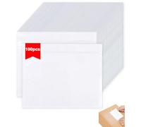 Sobres Plastico, Sobres Envio, Sobres A6, Sobres portadocumentos adhesivos, bolsas autocierre Transparente 180×145mm, para Facturas, Documentos y Albaranes (100 unidades)