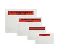 Sobres Portadocumentos Adhesivos - Docufix Packing List - A6 A5 A4 DL - Sobre Contiene Documentación Albarán/factura - Sobre Transparente Plástico para albaranes - LADIJET (100, A5 | 225 X 165 mm)
