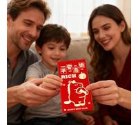 Sobres Rojos Año Del Caballo,Lote de 6 Sobres de Dinero de la Suerte Festivos - De Dinero Chinos 2026 | para Familia Amigos Colegas Abuelos Padres