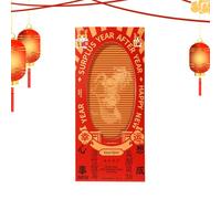 Sobres Rojos Caballo - 12 x 7 Cm Estrenos Plata Año Nuevo, Sobres, Impresión Tradición China, Regalo Fiesta Ceremonia | Regalos para Coleccionista Boda Reunión Familiar