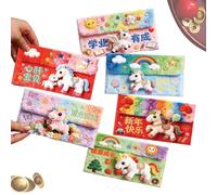 Sobres Rojos Chinos 2026,6 Piezas De Decoraciones De Buena Suerte Para Y Celebraciones | Dinero De La Suerte Hong Bao Y Sobre Rojo,Para Niños Y Adolescentes