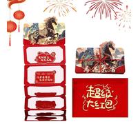 Sobres Rojos Chinos Coleccionables Tradicionales de Cómic Plegables para el
