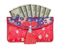 Sobres rojos chinos - Fundas bordadas tradicionales - Sobres de boda chinos con flecos - para adultos mayores - Reunión familiar cumpleaños de primavera