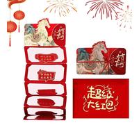 Sobres Rojos | Coleccionables Tradicionales de Cómic Plegables para el Año Lunar - Sobres De La Fiesta De La Primavera | para Niños, Hombres, Mujeres, Jóvenes, Adolescentes, Hijos, Hijas,