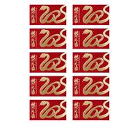 Sobres rojos de Año Nuevo, 10 bolsas de dinero tradicionales chinas de la suerte, paquete rojo para Año Nuevo chino, bodas, Navidad