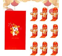 Sobres rojos del Año del Caballo - 10 unidades 3D plegables equipo de eventos, sobres de regalo de dinero para el Año Nuevo chino, para coleccionistas, empresarios, planificadores de eventos