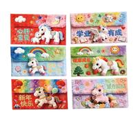 Sobres Rojos del Año del Caballo,6 Piezas De Decoraciones De Buena Suerte Para Y Celebraciones - Sobres Rojos Chinos para Dinero en Efectivo,Para Niños Niñas Adolescentes Y Jóvenes De Ambos Géneros