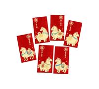 Sobres rojos por dinero - Papel de aluminio dorado en relieve tradicional - Sobres rojos tradicionales chinos - Para Año Nuevo Chino Festival de Primavera Boda Compromiso Cumpleaños Hombres Mujeres