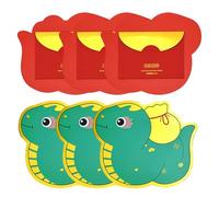 Sobres Rojos Serpiente - 6 Sobres Forma De Dibujos Animados De Año Nuevo Chino De La Serpiente, Paquete Rojo 2025 Año De La Serpiente, Sobres De Plata De La Afortunado Para La Boda De Año Nuevo