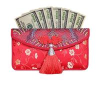 Sobres rojos tradicionales, bolsas simbólicas, sobres rojos para plata con flecos, para adultos mayores, reunión familiar, de cumpleaños, de primavera