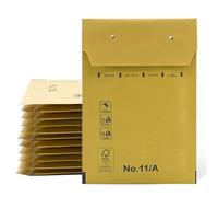 Sobres, sobres acolchados, sobres hinchables de papel kraft con cierre autoadhesivo, bolsas de envío para ropa, sobres acolchados de papel kraft - SIDI (100 x 165 mm, 10 unidades)