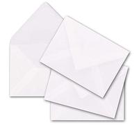Sobres transparentes, 100 unidades, tamaño C6, 11,5 x 16,3 cm, borde adhesivo, válvula de punta, para DIN A6, sobres transparentes blancos, marca: GUSTAV NOSE