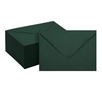 Sobres verdes 50pcs sobres de color verde oscuro A7 por invitación elegantes 5x7 con de papel de pegamento de color en V para graduación, invitación, baby shower, boda