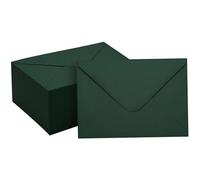 Sobres verdes 50pcs sobres de color verde oscuro A7 por invitación elegantes sobres 5x7 con sobres de papel de pegamento de color en V para graduación, invitación, baby shower, boda