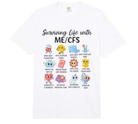 Sobrevive a la Vida con el Bonito diseño de Conciencia ME/CFS Comfort Colors Adult Heavyweight T-Shirt