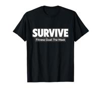 Sobrevive Fitness Objetivo La Semana Divertida Motivación Gimnasio Camiseta