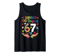 Sobreviví 100 días de 67 escuelas Seis Siete Maestros Estudiantes Camiseta sin Mangas