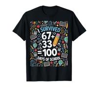 Sobreviví 100 días de Escuela 6 7 para niños Estudiantes Maestros Camiseta