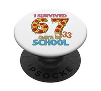 Sobreviví 100 días de Escuela 67 + 33 Pizza PopSockets PopGrip Adhesivo