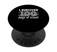 Sobreviví 100 días de Escuela Estudiantes Maestros 100 días PopSockets PopGrip Adhesivo